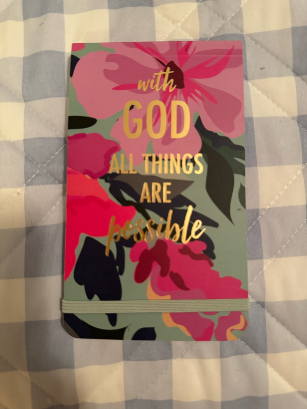 Floral Pink & Green Inspirational Hardcover Journal